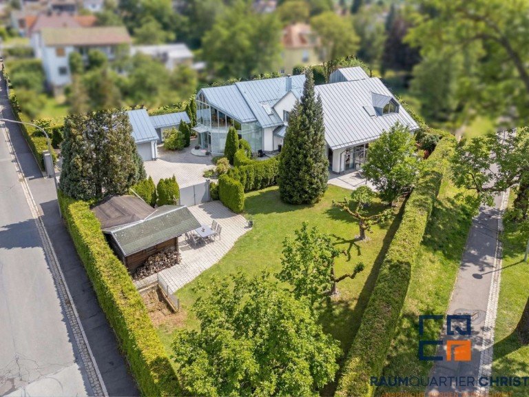 Luftaufnahme Tirschenreuth Einfamilienhaus Repr�sentatives Wohn- und Gesch�ftshaus - Wohnen, Arbeiten und vielseitiges Nutzungspotenzial