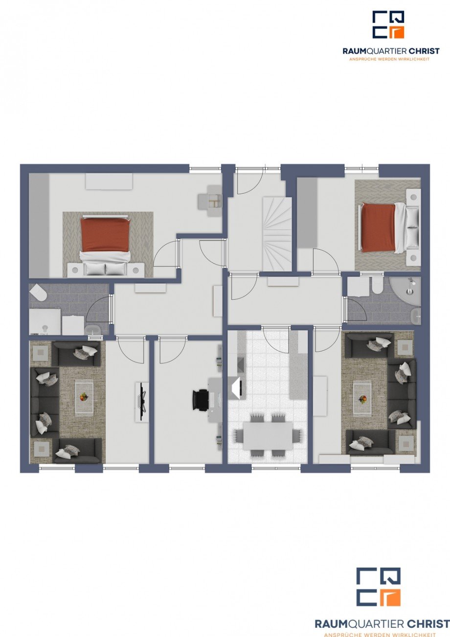 Grundriss Wohn/Gewerbe 1. OG Mehrfamilienhaus Erbendorf