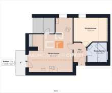 Obergeschoss *VERMIETET* Helle Maisonette-Wohnung mit S�dbalkon & Einbauk�che