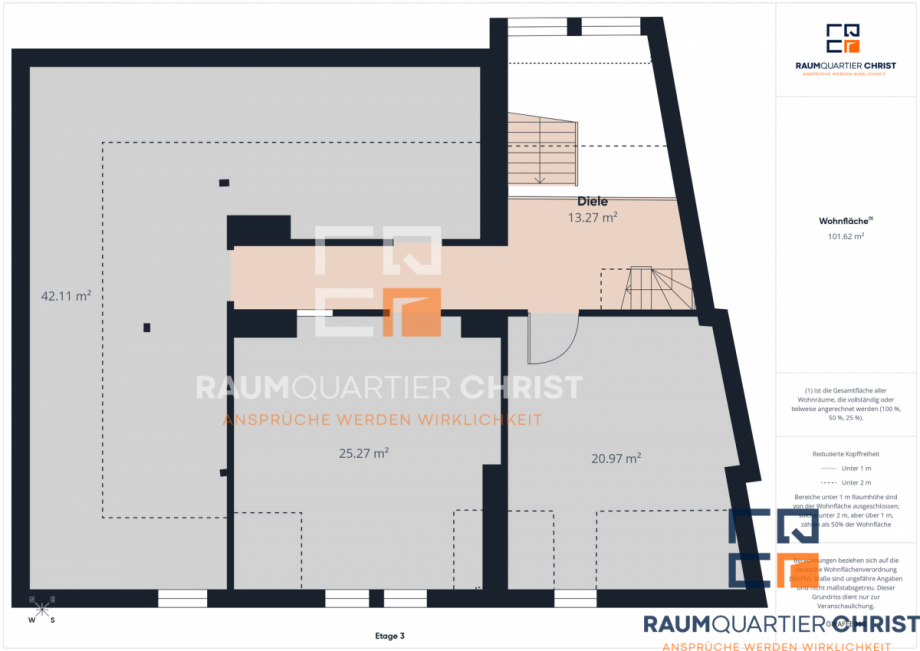 Grundriss Dachgeschosswohnung Marktredwitz