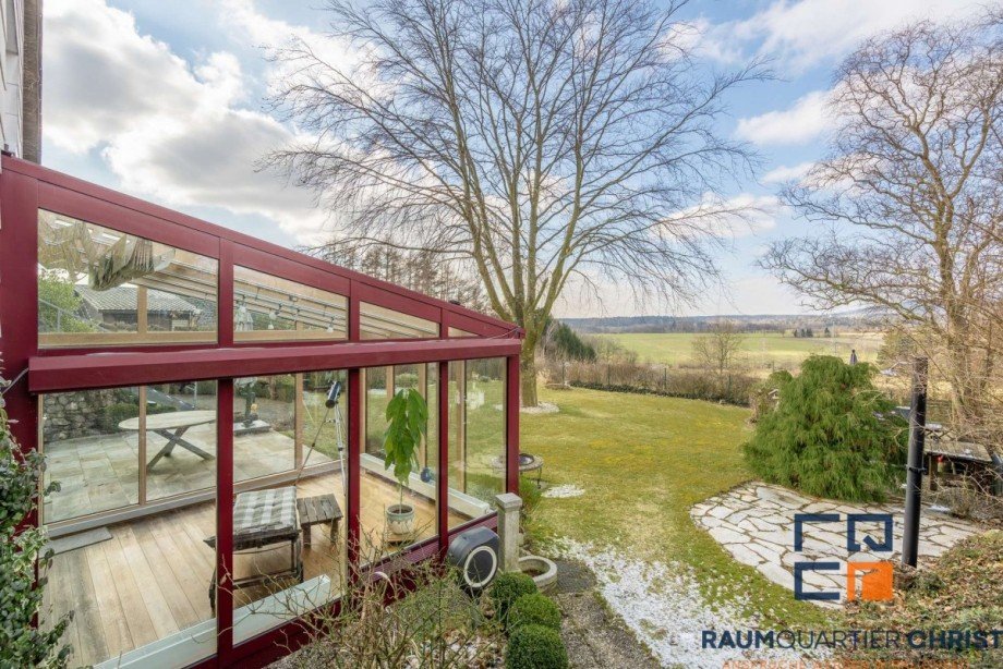 Ausblick Garten Terrassenwohnung Kulmain