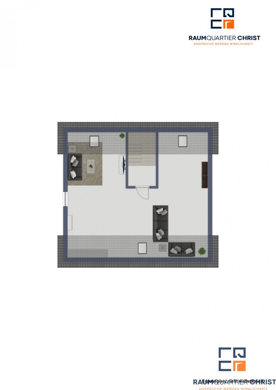 Grundriss Dachboden Reihenmittelhaus Tirschenreuth