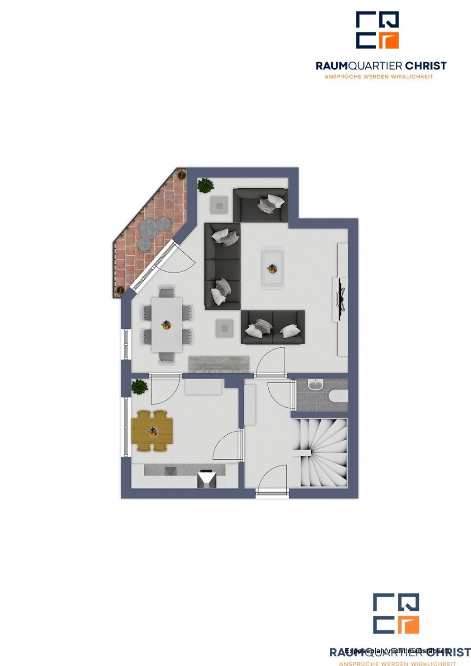 Grundriss EG Maisonettewohnung Nagel