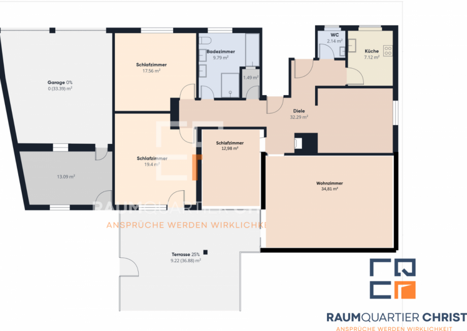 Grundriss Erdgeschoss Zweifamilienhaus Weiherhammer