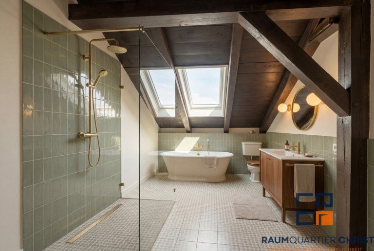 Badezimmer Marktredwitz Dachgeschosswohnung Wohnen �ber den D�chern - modernes Dachgeschoss im kernsanierten Renaissancehaus