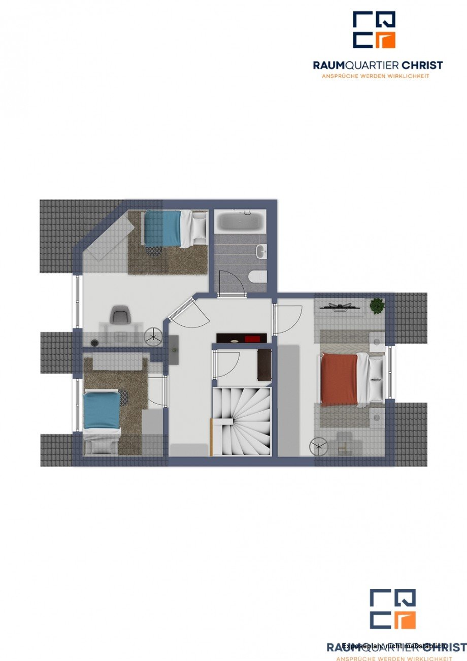 Grundriss 1.OG Maisonettewohnung Nagel