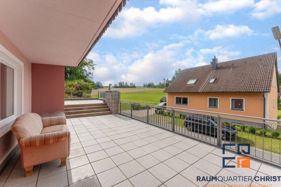 Au�enansicht Terasse Haus Pl��berg